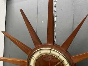 Junghans mid-century starburst wall clock - 3