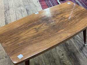 Mid-century walnut coffee table - 2