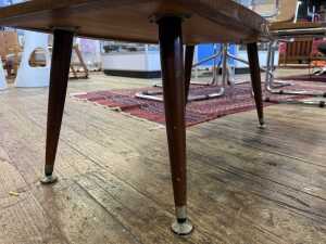 Mid-century walnut coffee table - 4
