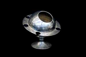 Michel Dartois 'Saturn' mid-century silver plated ice bucket