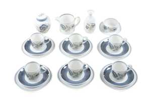 Susie Cooper for Wedgwood 'Glenmist' porcelain coffee setting for six