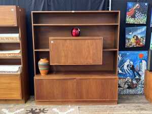 Mid-century teak wall unit