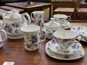 Royal Albert 'Archive Collection - Lilac Lane' porcelain tea setting for four - 2