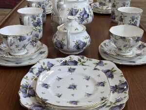 Royal Albert 'Archive Collection - Lilac Lane' porcelain tea setting for four - 4