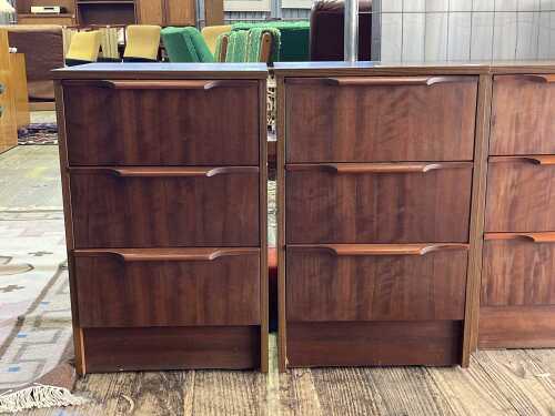 Pair of mid-century bedsides