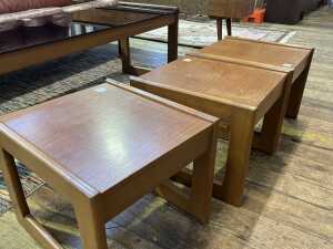 Alrob mid-century teak nesting set of tables - 4