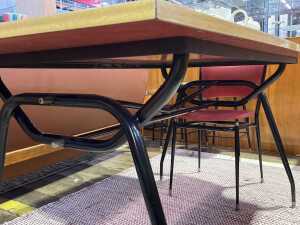 Mid-century kitchen table and two dining chairs - 5