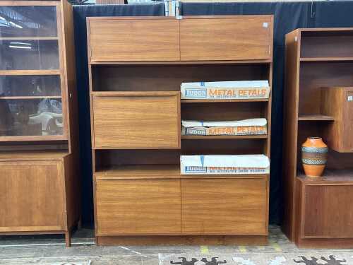 Mid-century teak wall unit