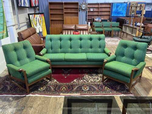 Mid-century three piece lounge suite