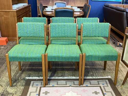 Set of six mid-century dining chairs