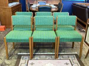 Set of six mid-century dining chairs