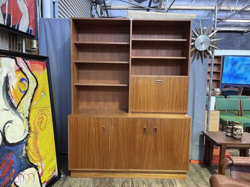 Mid-century teak wall unit