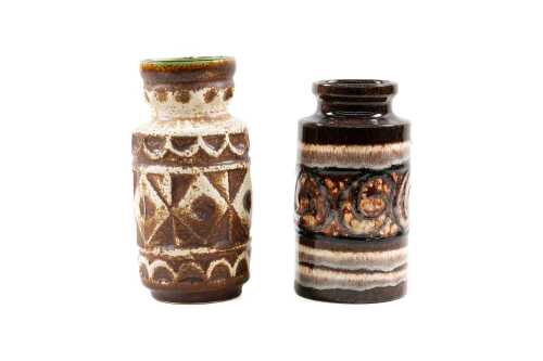 Two mid-century West German pottery vases