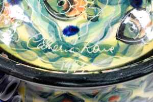 Catherine Lane, Diver's Urn, 1991. Ceramic urn with sprung sculptural divers, snakes and fish - 5
