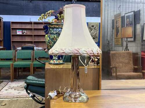 Mid-century Murano art glass table lamp