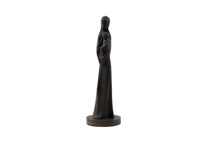 Leopoldine Mimovich (1920-2019), Madonna and Child, patinated bronze figure