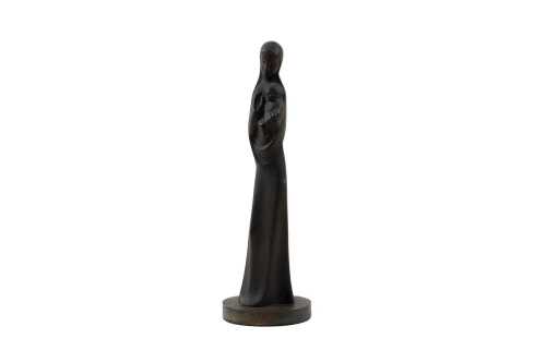 Leopoldine Mimovich (1920-2019), Madonna and Child, patinated bronze figure