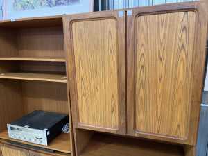 Forum mid-century teak three piece wall unit - 3
