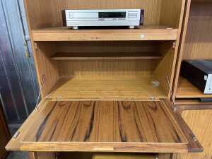 Forum mid-century teak three piece wall unit - 6