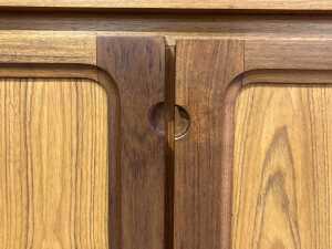 Forum mid-century teak three piece wall unit - 7