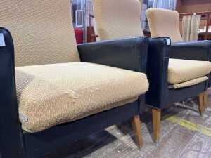 Three mid-century recliner armchairs - 4