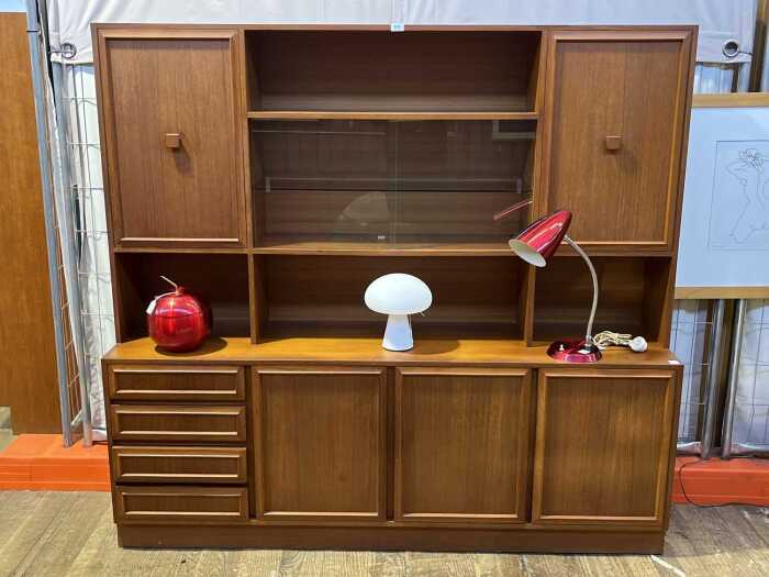 Mid-century teak wall unit