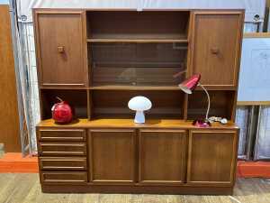 Mid-century teak wall unit