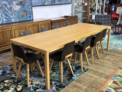 Cosh Living contemporary oak 11-piece dining suite, RRP$23,490