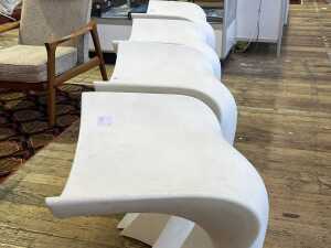 Set of four Slide plastic bar stools - 4