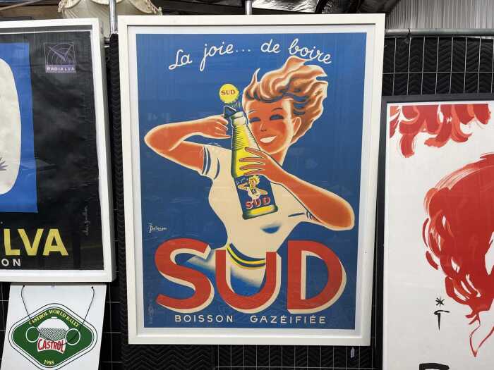 Jacques and Pierre Bellenger, SUD advertising poster. Reproduction print on paper