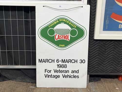 Castrol World Rally 1988 metal sign
