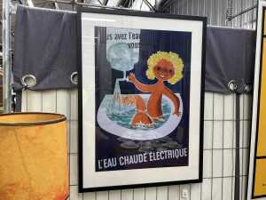 After Jean Colin, L'eau Chaude &Eacute;lectrique. Reproduction advertising poster