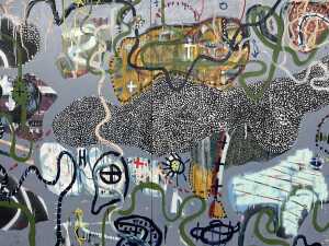Nathan Feldman, Neural Pathways EDMR, 2017. Oil painting on canvas