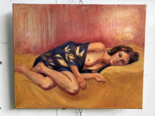 Roz McQuillan, The Gaze. Oil on linen