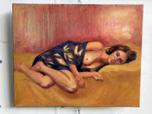 Roz McQuillan, The Gaze. Oil on linen