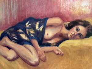 Roz McQuillan, The Gaze. Oil on linen - 2