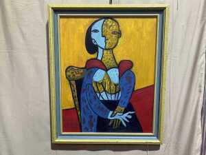 Rachel Spigelman, After Picasso, 1999. Oil painting on board