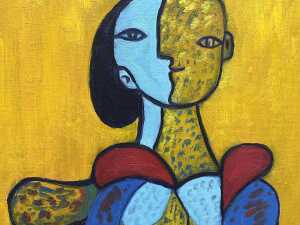 Rachel Spigelman, After Picasso, 1999. Oil painting on board - 2