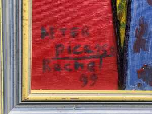 Rachel Spigelman, After Picasso, 1999. Oil painting on board - 3