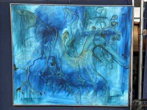 Artist unknown, seahorse, 1988. Acrylic painting on canvas - 2