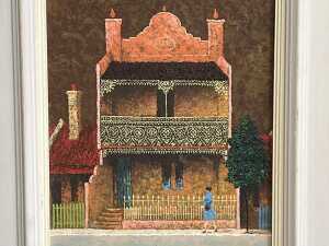 John Pointon (1936-), terrace house, 1970. Oil painting on board - 2