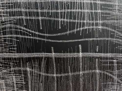 Elsie Granites Napanangka (1963-), Mina Mina. Indigenous Australian acrylic painting on linen