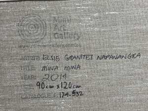 Elsie Granites Napanangka (1963-), Mina Mina. Indigenous Australian acrylic painting on linen - 3