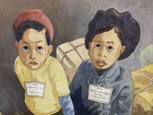 Lynette Rawlingson (working 1980s), Arrival, watercolour painting on paper - 2