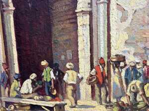L. MacDonald, North African scene, 1943. Oil painting on board - 2