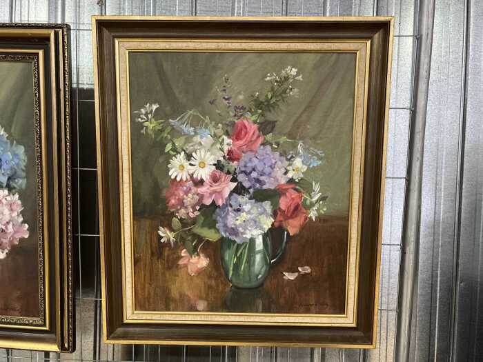 Dermont Hellier (1916-2006), Mixed Summer Flowers, oil panting on artist board