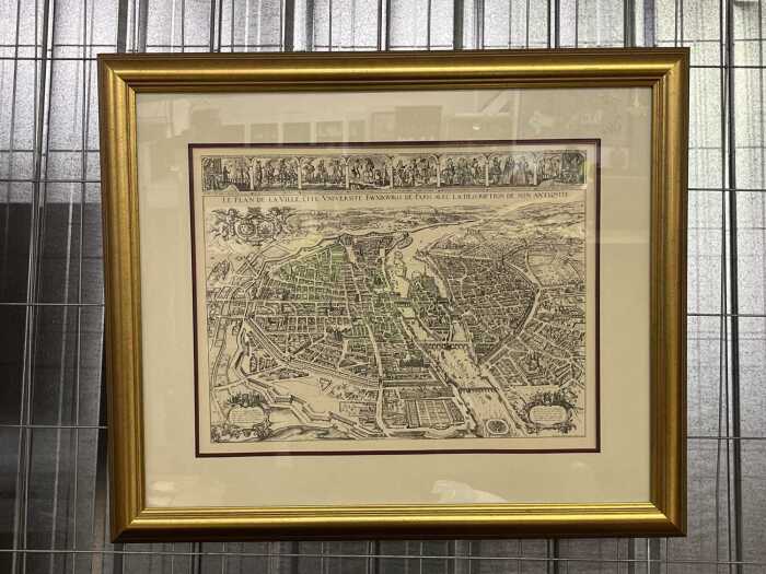 After Melchior Tavernier, Le plan de la ville, cit&eacute;, universit&eacute;, fauxbourgs de Paris, c. 1630. Reproduction print on paper