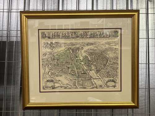 After Melchior Tavernier, Le plan de la ville, cit&eacute;, universit&eacute;, fauxbourgs de Paris, c. 1630. Reproduction print on paper