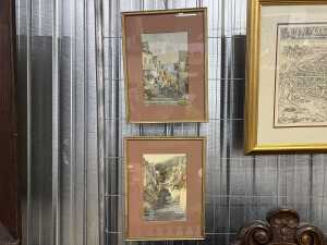 W.H. Sweet (1889-1943), Clovelly (2). Pair of watercolour paintings on paper