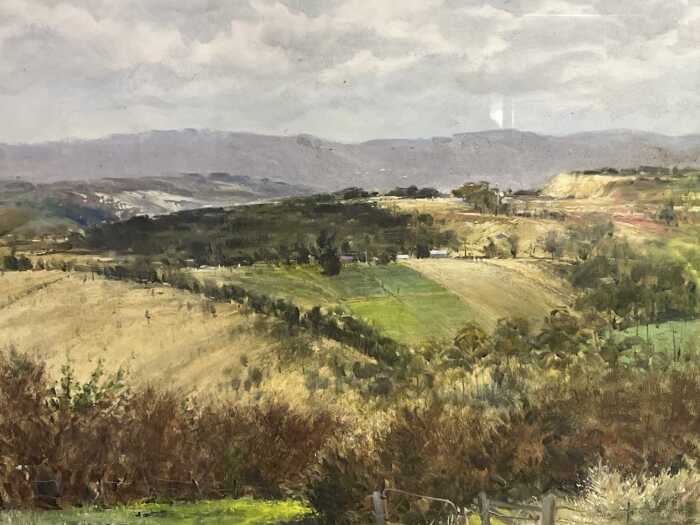 Ronald Clayton Skate (1913-1991), West Hills. Oil painting on board